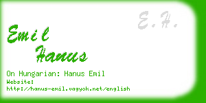 emil hanus business card